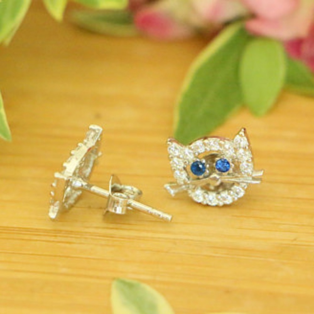 925 Sterling Silver with Cubic Zirconia Stones Cat - Picture 5 of 7